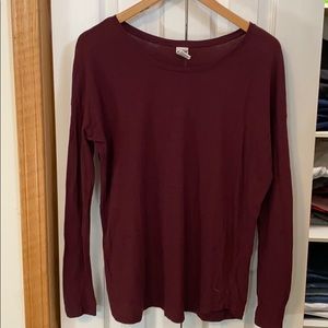 Maroon long sleeve flowy top size S